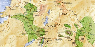 வரைபடம் வடக்கு தான்சானியா